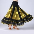 thumbnail image 3 of Gibobby faldas para mujer mujer, media falda de encaje, falda de baile, falda de práctica de salón, falda de rendimiento(Amarillo, Talla única), 3 of 5
