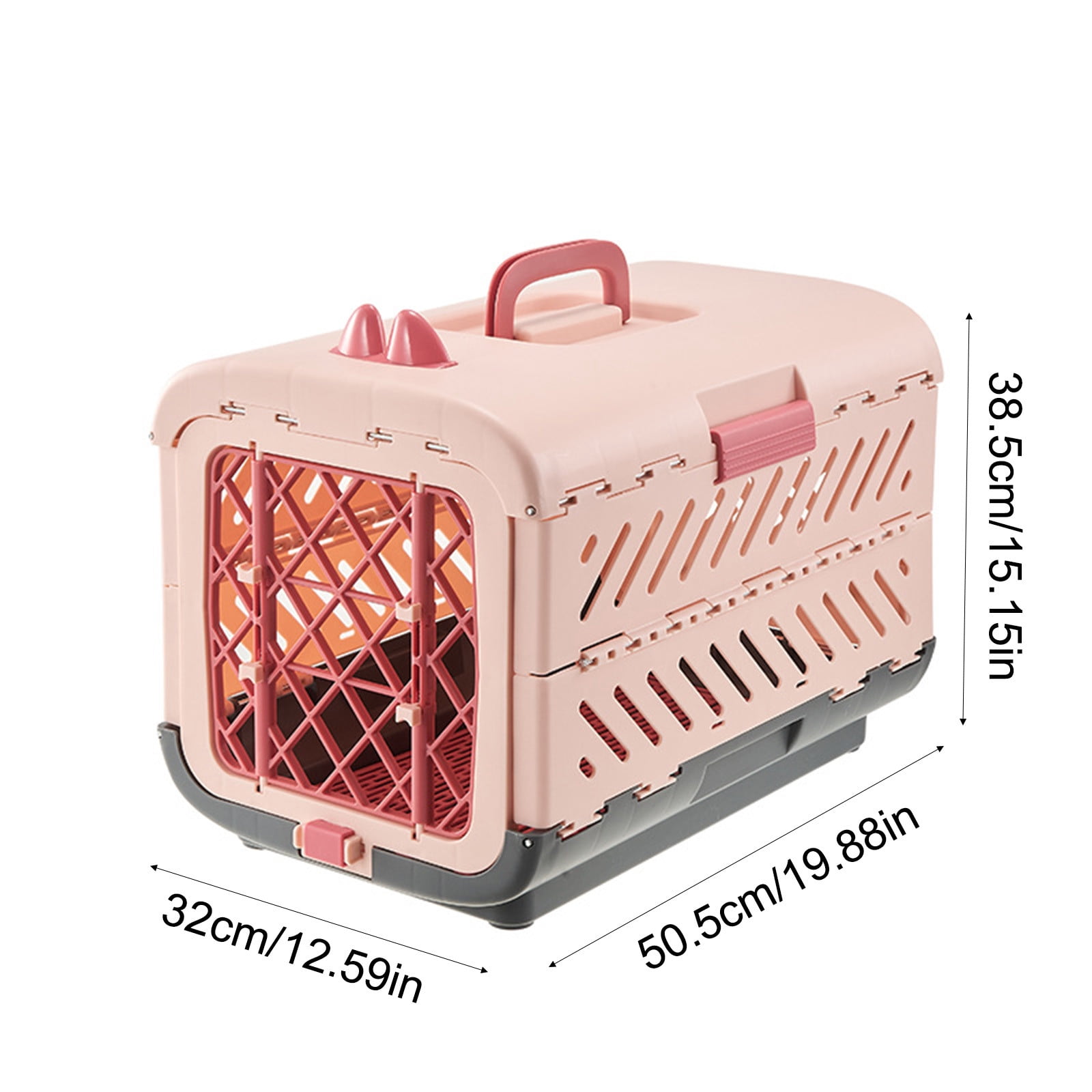 Nebwoak Foldable Soft Sided Pet Carrier for Small Dogs and Cats, Airline Approved Travel Portable Collapsible Kennel with Car Safety Strap Loops