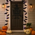 thumbnail image 4 of Mfigree Halloween Decorations Outdoor,Hanging Bats Stickers Wall Decals Window Sticker, Large 3D Bats with glitter Removable Halloween Yard Front Door Porch Decoration Party Gothic Decor Indoor, 4 of 8
