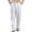 White, variant on Zimjoy Big and Tall Men's Cotton Linen Pants Loose Drawstring Straight Leg Trousers Full Length Summer Beach Pants with Large Pockets,Brown L