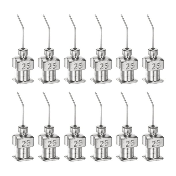 0.5 Inch Blunt Tip Dispensing Needles – Stainless Steel Luer Lock – Pack Of 12, For Vape, Glue, Syringes-1321064