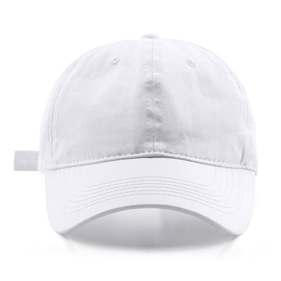 Fgnfyis Unisex Adjustable Washed Hole Denim Cap, Splice Casual Baseball Visor for Men & Women - Mens Hats White
