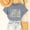 Gray, variant on YHAJDS Women's Round Neck Tops Letter Print Short Sleeve Loose Casual Summer Daily Blouse