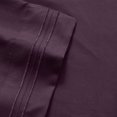 thumbnail image 2 of Madame Marie Contemporary Microfiber Bedroom Solid Color Bed Sheet Set California King - Eggplant Purple, 2 of 2