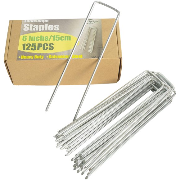 Abrazaderas para Paisajismo Sprigra de Acero Galvanizado de 15 cm, Paquete de 125