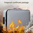 thumbnail image 6 of Fireproof Document Storage Bag Fire-Resistant Travel Security Bag Waterproof Fiberglass Storage Case for Passports Certificates Money and Personal Items, 6 of 9