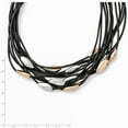 thumbnail image 2 of Stainless Steel Polished Pink Ip-plated Black Rubber With 1in. Ext. Necklace - 17.5 Inch, 2 of 2