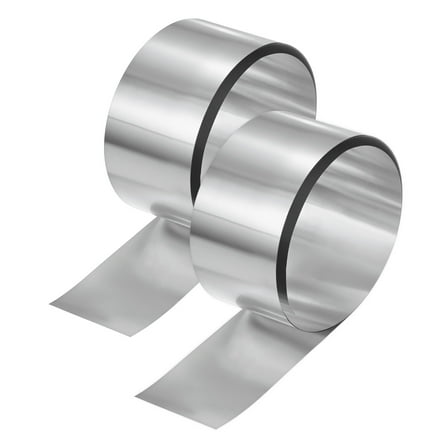 Uxcell 2-Pack Aluminum Flashing, 3.3ft x 2" x 0.008" Aluminum Flashing Roll, Roofing Aluminum Metal Strip Sheet Roll