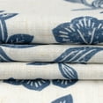 thumbnail image 6 of DriftAway Twyla Linen Blend Blackout Curtains for Bedroom Boho Floral Printed Thermal Insulated Grommet Top Lined Window Treatments for Living Room 2 Panels W52 x L84 Ivory Navy, 6 of 8