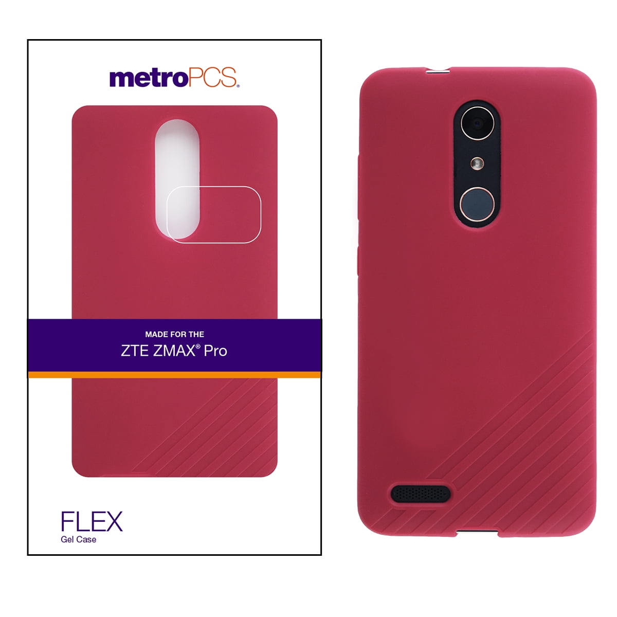 METRO PCS ZTE MAX PRO PURPLE GEL CASE