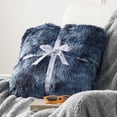 thumbnail image 6 of Fuzzy Sherpa Faux Fur Twin Blanket Tie Dye Navy Cozy Gifts for Women Men, Soft Fleece Plush Warm Minky Thick Blanket Twin Size for Bed, Room Decor Dorm Essentials Blue Decor Gifts, 60x80, 6 of 6