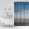 thumbnail image 4 of 72x78 Inch Shower Curtain Blue Gray Bathroom Decor Waterproof Fabric Bathtub Bath Curtains Decorative Vintage Farmhouse Gradient Wooden Grain Art Extra Long Shower Curtain Set with Hooks, 4 of 6