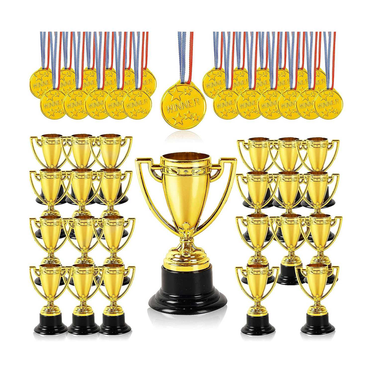 SVOCK 20 Pièces Médailles Et Trophées - Médaille Personnalisée Trophée Coupe Enfants Football Événements Sportifs