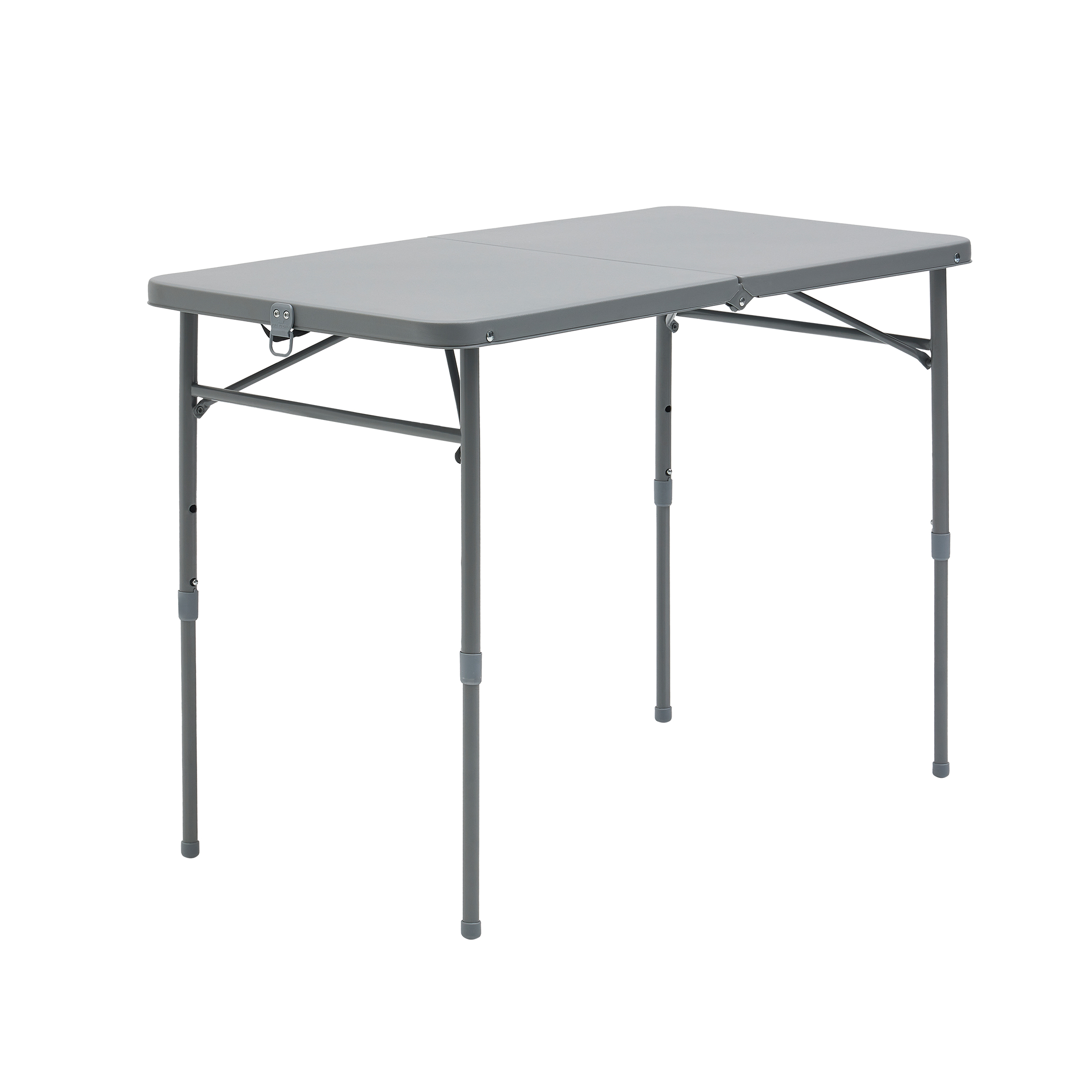 Mainstays Adjustable Height Centerfold Folding Table Gray photo 4
