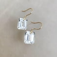 thumbnail image 3 of Natural White Topaz Earrings, 14K Solid Yellow Gold White Topaz Earrings, December Birthstone, Christmas Present, White Topaz Jewelry, 3 of 4
