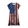 thumbnail image 4 of Baby Girl Dress Independence Day 4Th Of July 3D Graphic Printed Short Sleeve Casual Soft Party Princess Dress Summer Dress,Size 4 Years-5 Years, 4 of 5