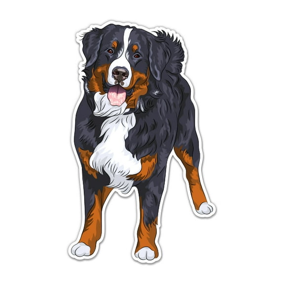 Bernese Mountain Dog - 3" Vinyl Sticker - For Car Laptop Water Bottle Phone - Waterproof Decal