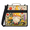 Orange, variant on Jiaoprinted Corgi Dog Zipper Binder, Stripes and Hearts 3 D-Ring Binder, Multi-Pocket Expanding Organizer Bag with Handle and Shoulder Strap for Travel Work