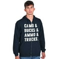 thumbnail image 4 of Camo Bucks Trucks Cute Hunter Son Zip Hoodie Sweatshirt Men Brisco Brands M, 4 of 6