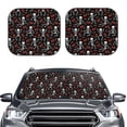 thumbnail image 2 of Kdxio Skeleton with Roses Print 2-Piece Sun Shade Front Windshield - Foldable Car Front Window Sunshades for Most Sedans SUV Truck-Small, 2 of 6
