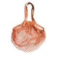 thumbnail image 2 of CHENjy Reusable Cotton String Bag, Mesh Produce Bag with 10 Inch Shoulder Straps, Farmers Market Grocery Tote for Fruits and Storage, Orange, 2 of 7