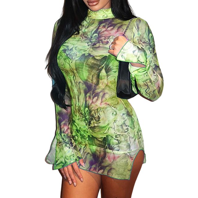Txlixc Vestido de verano para mujeres, TUL floral de malla Txlixc moda