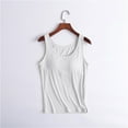 thumbnail image 4 of yunLCZ Square Neck Tank Top Womens Tank Tops With In Bra Summer Basic Padded Yoga Shirt Shelf Bras Workout Camisole Casual Undershirt Summer Sleeveless Tops, 4 of 4