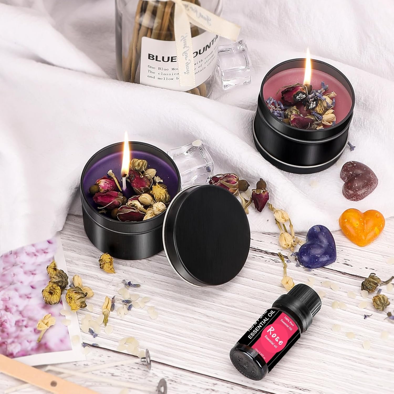 Candle Making Kit with Wax Melter, DIY Arts&Crafts Gift for Adults,Beginners,Kids,Candle Making Supplies,Including Electronic Stove, Rich Scents,Wicks, Candle tins, Dyes, Stickers, Melting Pot