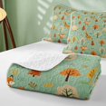 thumbnail image 4 of Erosebridal Giraffe Quilt Full for Boys Girls, Green Forest Full Bedspread Sets, 3pcs 1 Coverlet and 2 Pillowcases, 4 of 7
