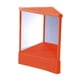 thumbnail image 5 of Espejo de maquillaje transparente con imagen no reversible, soporte para cosméticos naranja, 5 of 9