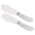thumbnail image 1 of Esparcidor De Cuchillos Para Mantequilla De 2 Piezas, Utensilios Para Untar Mantequilla Aptos Para Lavavajillas De Alimentaria De Acero Inoxidable Con Mango De Cerámica, 1 of 7