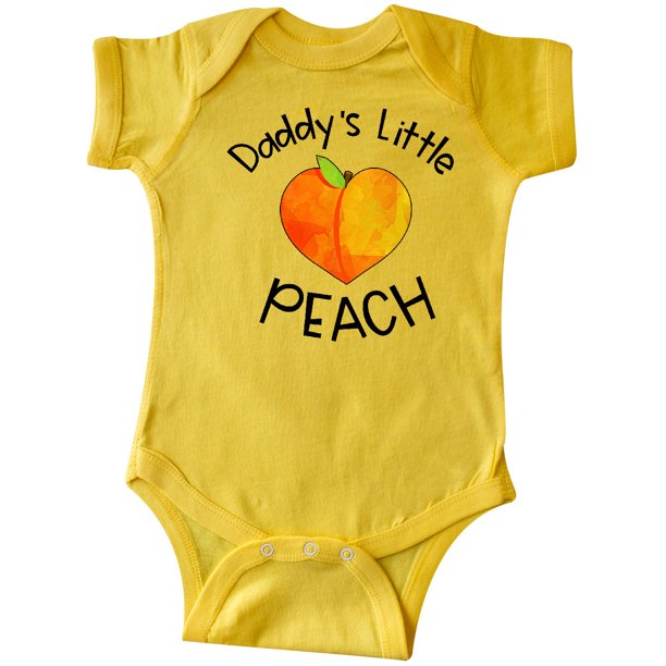 Daddy's Little Peach Cute Peach Heart Infant Creeper