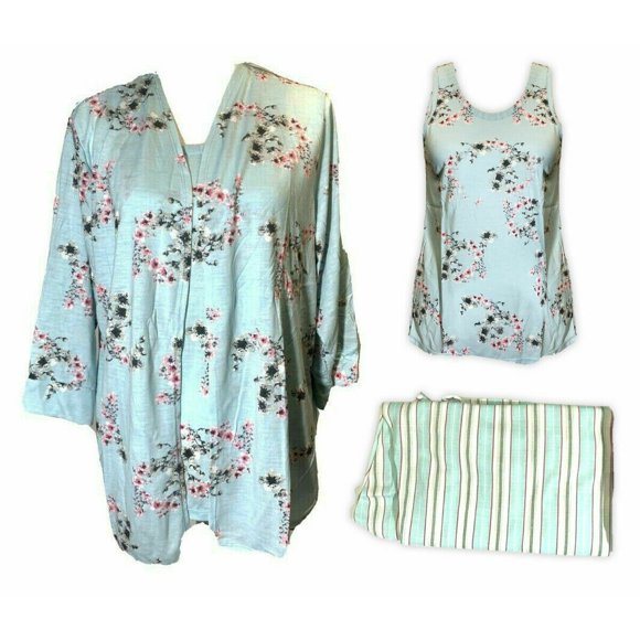 Ensemble de Pyjama de Confort pour Femmes 3 Pcs Claudel, Capri, Moyen