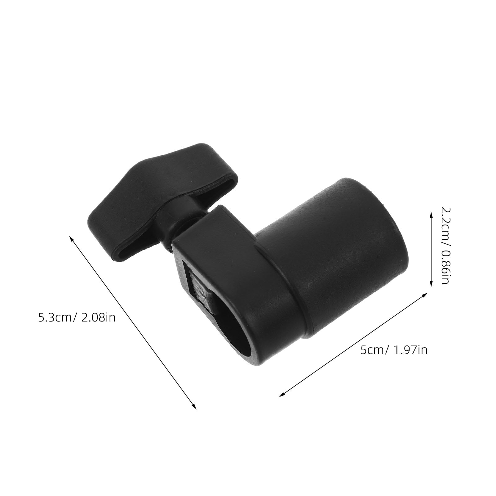 OUNONA Black Plastic Music Stand Clamp with Adjustable Tightening Knob for Universal Compatibility with Sheet Music Stands