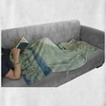 thumbnail image 6 of Art Soft Flannel Fleece Throw Blanket, Monet Sailing Boat Yacht Birds Watercolor Brushstroke Composition, Cozy Plush for Indoor and Outdoor Use, 50" x 60", Pale Blue Teal and White, by Ambesonne, 6 of 6