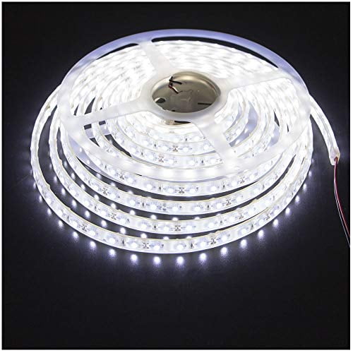 Kinglux Led Strip Waterproof Light Super Bright Dc12v 25w Smd3528 300leds Ip68 Underwater Lights Cool White 6000k 5meter 16 4feet Using For Homes Swimming Pool Garden And Out Com Kinglux Led Strip Waterproof, Garden Bright Led Strip Lights 12v