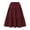 Wine Red, variant on Inevnen Women's Bobo Skirt Solid Color Cotton Linen Retro Vintage A-line Long Flowy Pleated Skirts