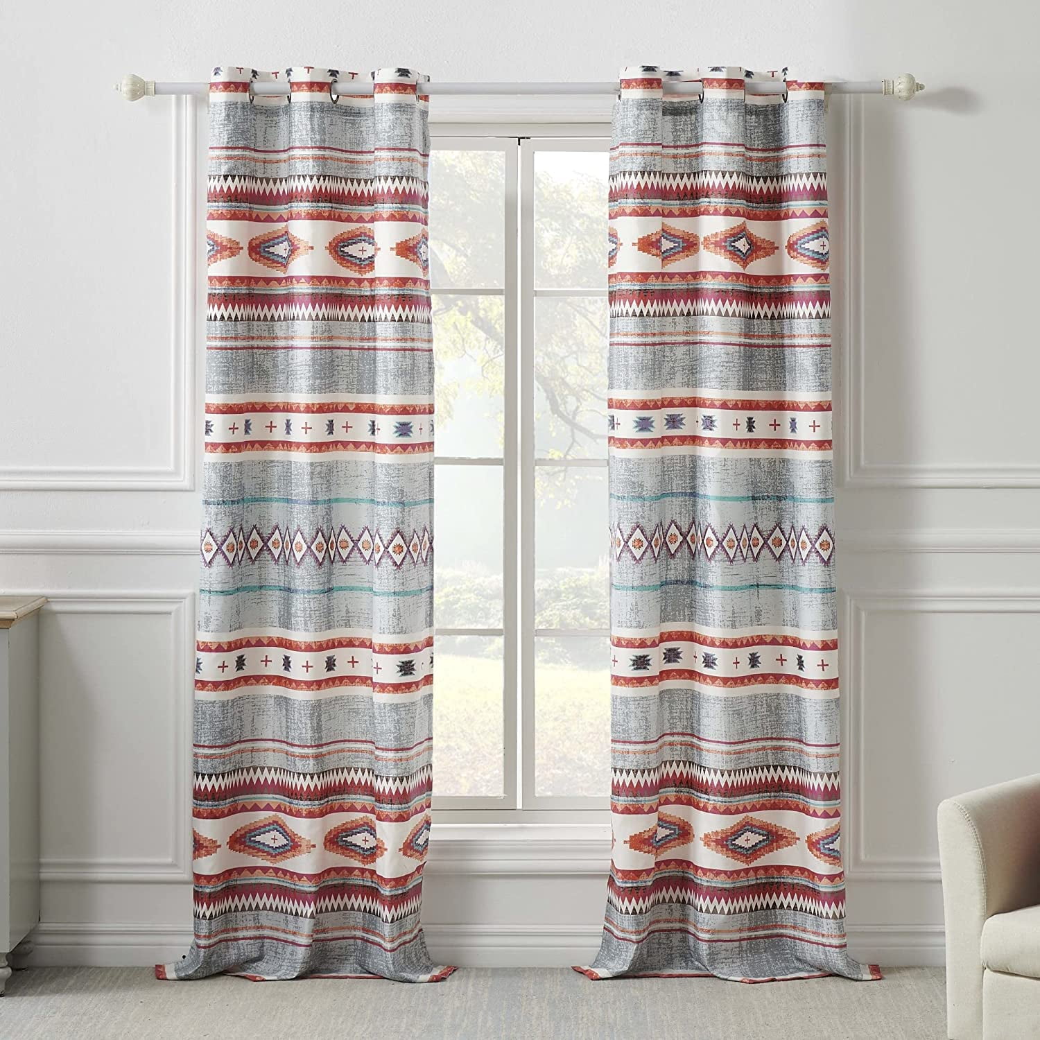 Greenland Home Fashions Kiva Western Boho Curtain Panels Set of 2
