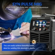 GZ GUOZHI 110V/220V 210A MIG Welder, 8 in 1 Multi-Process Aluminum Welding Machine, Pulse MIG, Gas MIG/MAG, Gasless Flux Core MIG, Lift TIG, Stick, Spot Welding, Spool Gun