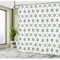 thumbnail image 5 of Ambesonne Abstract Shower Curtain, Traditional Oriental Art, 69"Wx70"L, White Olive Green, 5 of 5