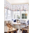 thumbnail image 4 of Watercolor Floral Window Valance, Butterfly Birds 2 Pack Decorative Curtain for Small Windows, Light Filtering Valance with 3” Rod Pocket, 42"W x 18"L, 4 of 9