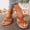 Brown, variant on KIJBLAE Women's Cross Strap Open Toe Flat Beach Sandals, Wide Width Lightweight Non Slip Casual Summer Slides White 41