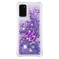 thumbnail image 2 of Funda para Samsung Galaxy S20 5G con Brillo Líquido Flotante, Purpurina, Parachoques y Anillo Giratorio Soporte, 2 of 5