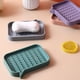 thumbnail image 3 of Toystoory Soporte de silicona para baño, ducha antideslizante, de almacenamiento, encimera, caja de drenaje de reutilizable, bandeja Almacenamiento y organización del hogar Gris Toystoory HA063313-05, 3 of 6