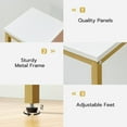 thumbnail image 6 of HOOBRO Console Table 47.2" Narrow Skinny Table Industrial Entryway Living Room Hallway White and Gold DW20XG01G1, 6 of 8
