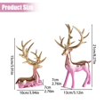 thumbnail image 3 of Resin Christmas Reindeer Figurines Deer Statues Elk Sculpture Deer Ornaments,Cute Standing Sitting Deer Figurine for Christmas Table Decor Mantel Centerpieces Christmas Decor, 3 of 4