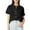 Black, variant on Summer Tops, Womens Shirts, Elegant Lace Short Sleeve Button-Up Shirt for Women Fashionable and Stylish Top for Casual and Formal Occasions Addition to Your Wardrobe