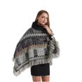 thumbnail image 6 of Autumn Winter Capes Ladies Poncho with Fringe Hem Crochet Cape National Pullover Knitted Cloak Warm Wool Shawl for Women, 6 of 7