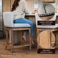 thumbnail image 2 of Maven Lane Hugo Counter Stool, Weathered Oak w/ Sand Fabric Upholstery, Set of 2, 2 of 6