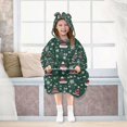 thumbnail image 7 of FORMRS Wearable Blanket Hoodie with Sleeves for Kids Cozy Flannel Sweatshirt, Red Christmas Trees, 7 of 7